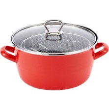 Braventa Collection Schäfer Fry Çıtır Kızartma Tenceresi 22 Cm, Kırmızı