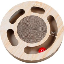 Braventa Collection Glipet Yuvarlak Karton Kedi Tırmalama Standı Toplu 33X6 cm