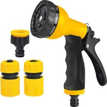 Braventa Collection 9 Fonksiyonlu Nozul Başlıklı Sulama Tabancası 4 Parça Set, Bahçe Sulama, Araç Yıkama, Dış Mekan Temi