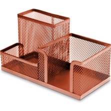 Braventa Collection Mas Perfore Desk Organizer, Rose Gold