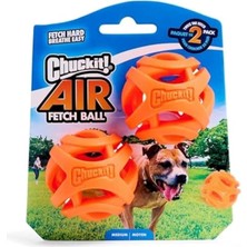 Braventa Collection Chuckit! Air Fetch Ball Köpek Oyuncağı, Orta (6,4 cm Çap), 9-27 kg Köpekler Için, 2'li Paket