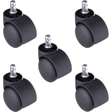Braventa Collection 5 Adet Pimli Geçmeli Ofis Koltuk Sandalye Tekeri 50 mm