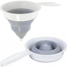 Braventa Collection Katlanabilir Saplı Huni, Çok Amaçlı Akordiyon Huni, Esnek ve Pratik Tasarım, Gıda Güvenli Silikon, K