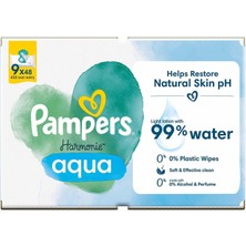 Braventa Collection Pampers Islak Havlu Mendil Aqua Pure 432 Yaprak 9'lu Fırsat Paketi