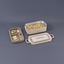 Braventa Collection Ar Yıldız Bento Lunch Box Beige 1000 ml