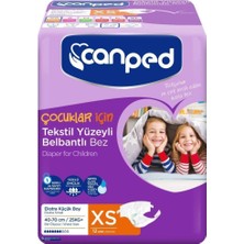 Braventa Collection Canbebe Canped Belbantlı Tekstil Hasta Bezi, Xs 12'li