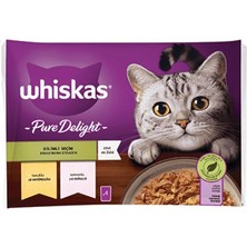 Braventa Collection Pouch Pure Delight Jöle Içinde Tavuklu ve Somonlu Yetişkin Kedi Konservesi 4X85 gr