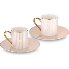 Braventa Collection Navy 2'li Kahve Fincan Takımı Beige