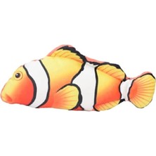 Braventa Collection Peluş Kedi Oyuncağı Balık Kedi Nanesi Otlu Çıngıraklı 1 Adet Palyaço Açık