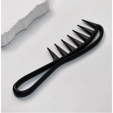 Braventa Collection Gaman Kadın-Erkek Saçı Şekil Verme Tarağı - Profesyonel Tarak - Saç Açıcı Tarak Geniş Dişli 19CM Siy