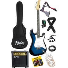 Braventa Collection AGE-80BK Amfili Full Elektro Gitar Seti 4/4 Yetişkin 39 Inç White