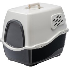 Braventa Collection Kedi Tuvaleti - Çatılı Kedi Tuvaleti Bıll - 2 Koku Filtresi - 50 x 40 x Y 42 cm - Iç ve Dış Mekan Iç