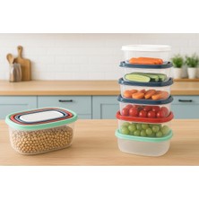 Braventa Collection Vios Store 6’lı Saklama Kabı Seti – Hava Geçirmez, Sızdırmaz, Buzdolabı ve Mutfak Düzeni Için Plasti