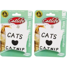 Braventa Collection Catlife Kediler Için Catnip Yastık Oyuncak Zilli 2li Paket