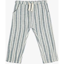 Braventa Collection Keten Pantolon Beli Bağlamalı Cepli