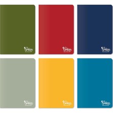 Braventa Collection Colors Ofis Serisi, A4 60 Yaprak Çizgisiz Karton Kapaklı Defter 6'lı Paket Renkli