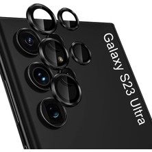 Braventa Collection Teknosepetim S23 Ultra Uyumlu Kamera Lens Koruyucu Cam 3D Tam Kaplar Metal Çizilmez Cam Hd Kamera Bo