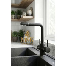 Lüx Siyah Krom 3 Yollu Arıtma Bataryası