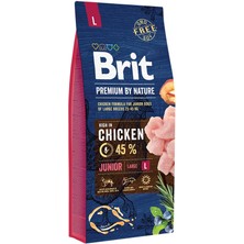 Braventa Collection Brit Premium By Nature Adult Large, Büyük Irk - Yetişkin Köpekler Için, Tavuk Etli Kuru Mama, 15 kg