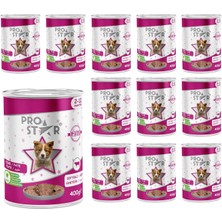 Braventa Collection Prostar Yavru Köpek Biftekli Pate 400 gr x 12 Adet