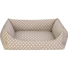 Braventa Collection Pet Comfort Uniform Bej Puantiyeli Köpek Yatağı M 60X70CM