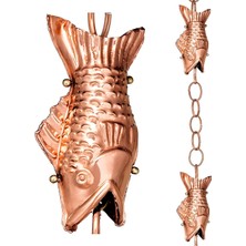 Braventa Collection Good Directions 487P-8 Balık Yağmur Zinciri, 8-1/2 Ayak Uzunluğunda, Geniş Geniş Ağızlı, Parlak Bakı