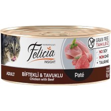 Braventa Collection Felicia Yaş Kedi Maması, Biftekli-Tavuklu Kıyılmış, Tahılsız, 85 G