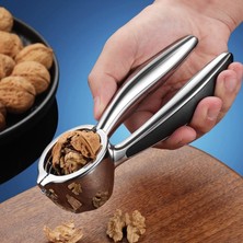 Braventa Collection Profesyonel Paslanmaz Çelik Ceviz Kıracağı - Ergonomik Tasarımlı, Etrafa Sıçratmayan Hazneli Ceviz,