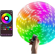 Braventa Collection Amber LED Pixel Rgb Magic Peri Işık - 5V USB Girişli, Bluetooth Uygulamalı, Uzaktan Kumandalı, Müziğ