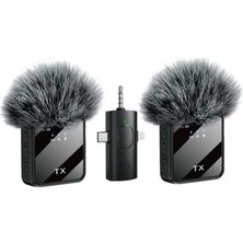 Braventa Collection Wireless Microphone Kablosuz Yaka Mikrofonu Video Youtube Tiktok Canlı Yayın Stüdyo Mikrofon (F11-2