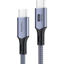 Braventa Collection Veggieg USB 4.0 E-Mark 240W 40GBPS Thunderbolt 4 8k 60Hz Type-C Görüntü Hızlı Şarj ve Data Kablosu 5