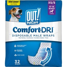 Braventa Collection Out! Erkek Köpekler Için Tek Kullanımlık Bebek Bezleri, Emici, Erkek Köpekler Için, Sızdırmaz, Xs/s