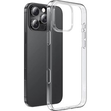 Braventa Collection Zore Apple ile Uyumlu iPhone 16 Pro Max Kılıf Zore Süper Silikon Kapak Şeffaf