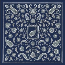 Dokuz99 Ipek Saten Desenli Fular 70X70