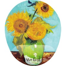 Braventa Collection Iyi Fikirler Van Gogh Ayçiçekler Natürmort Bilek Destekli Mouse Pad