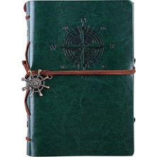 Braventa Collection Nectaroy Retro Vintage Denizci Not Defteri, Klasik Poliüretan Deri Kapaklı Not Defteri, Seyahat Günl