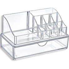 Braventa Collection Akay Plastik Bee Home Çekmeceli Makyaj ve Makyaj Pamukluğu Organizer Seti