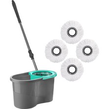 Braventa Collection Otomatik Temizlik Seti 4 Mikrofiber Mop Paspas