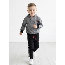 Nanica Erkek Çocuk Desenli Kapşonlu Eşofman Takımı 1-5 Yaş