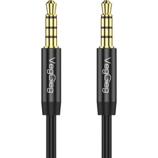 Braventa Collection Veggieg 3.5mm Jack Trrs Hi-Fi Örgülü Aux Mikrofon ve Ses Kablosu 3 Metre