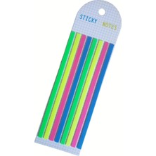 Braventa Collection Ezoshop Şeffaf Renkli Yapışkan Not Kağıdı Etiketi Sticky Notes Uzun Şeritler (Renk 3)