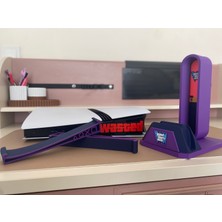 Merada Playstation 5 Pro ve Slim Uyumlu Stand ile Dualsense ve Kulaklık Tutucu Set (Gta 6 Tasarımlı)