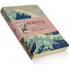Braventa Collection Retronote Mount Fuji Series I - A6, Hokusai 4'lü Defter Seti I, Çizgisiz, Toplam 192 Sayfa, Her Biri