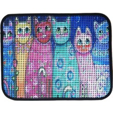 Braventa Collection Miapet Elekli Desenli Kedi Tuvalet Önü Paspası 60 x 45 cm Altı Kedi