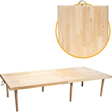 Braventa Collection Pratikoutdoor Katlanır Kamp, Piknik ve Bahçe Masası 70X150 cm - Ham Naturel Renk