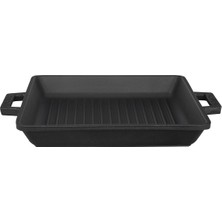 Braventa Collection Döküm Izgara Tava, 26 Cm, Metal Kulplu