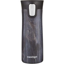 Braventa Collection Contigo Üniseks Pinnacle Snapseal Termo Paslanmaz Çelik Yalıtımlı KUPA,ANTRASIT,420 Ml,ındıgo Wood