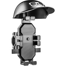 Braventa Collection MT32 Motor Motosiklet Bisiklet Telefon Tutucu Yağmur Güneş Koruyucu Gopro Bağlantılı Damperli Şok Em