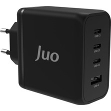 Braventa Collection 100W 4 Portlu Usb-C + Usb-A Gan Şarj Aleti iPhone & Macbook & Notebook Type-C Hızlı Şarj Cihazı