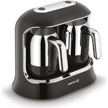 Braventa Collection Korkmaz Kahvekolik Twin Siyah/krom Otomatik Kahve Makinesi
